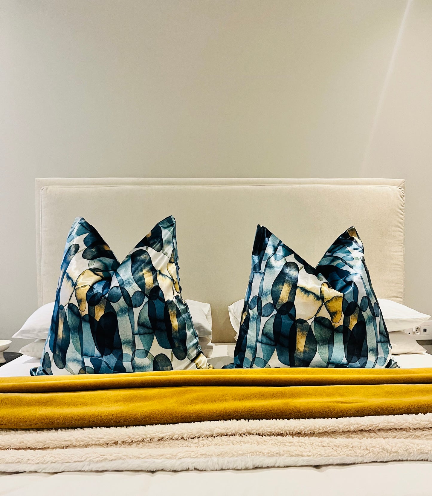 Aqua Print Scatter Cushion