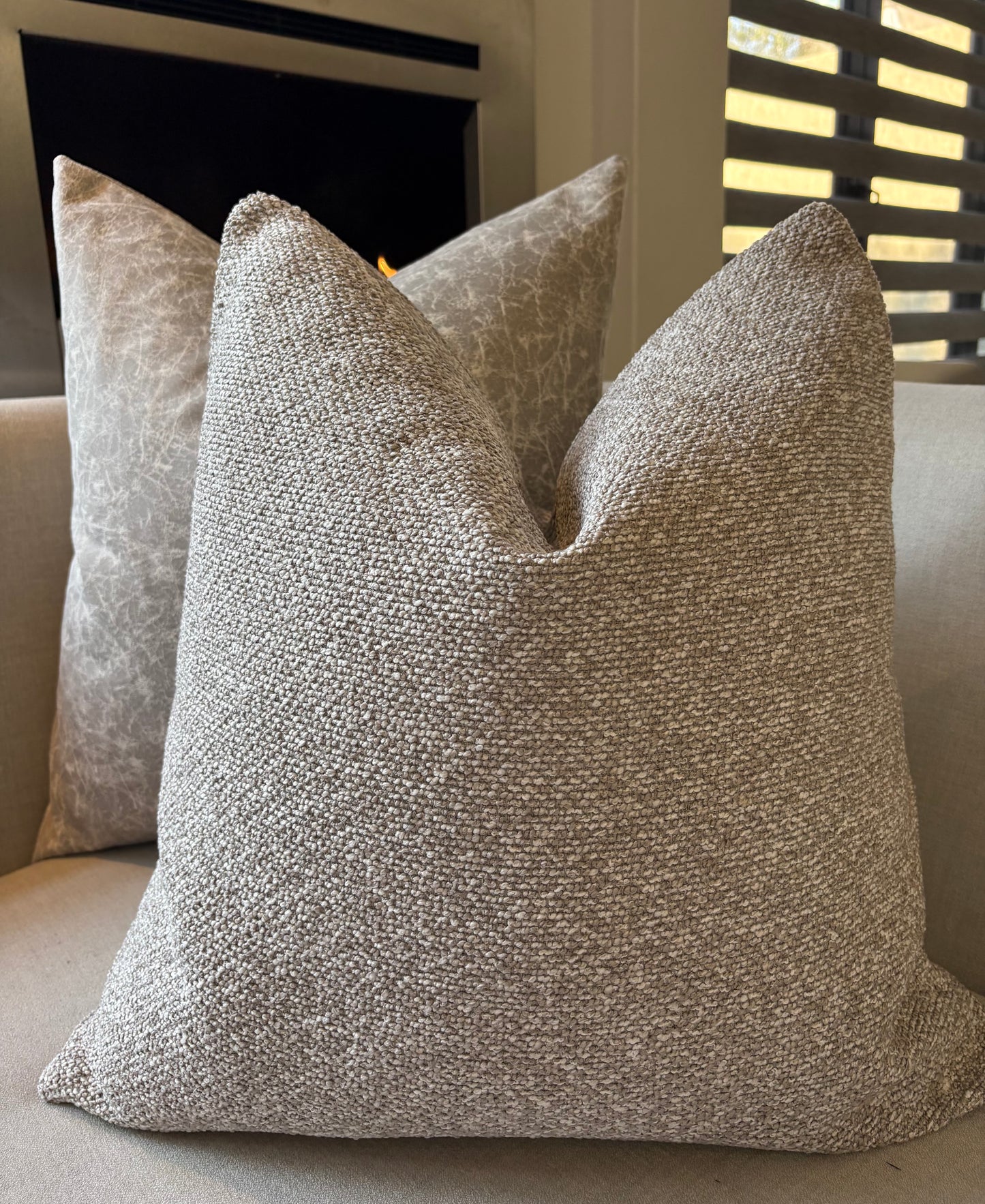 Textured Woven Neutral Scatter Cushion