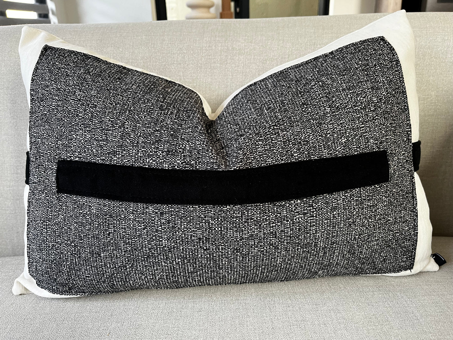 Black and White Jacquard Scatter Cushion