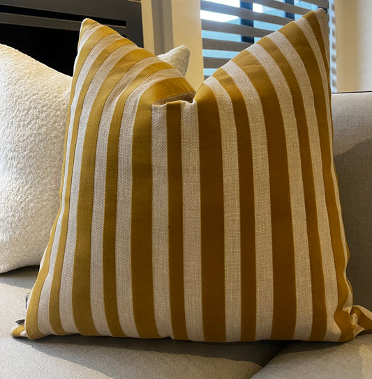 Gold Striped Scatter Cushion