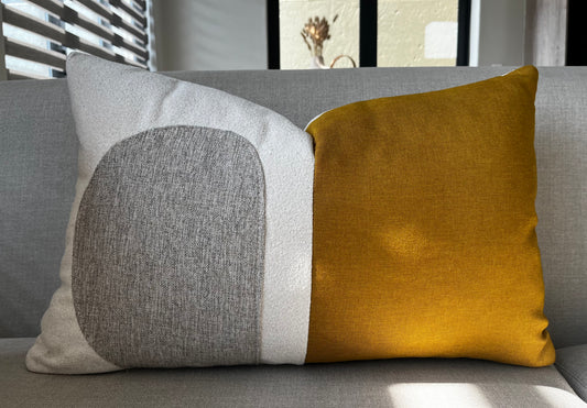 Two-Toned Mustard Scatter Cushion