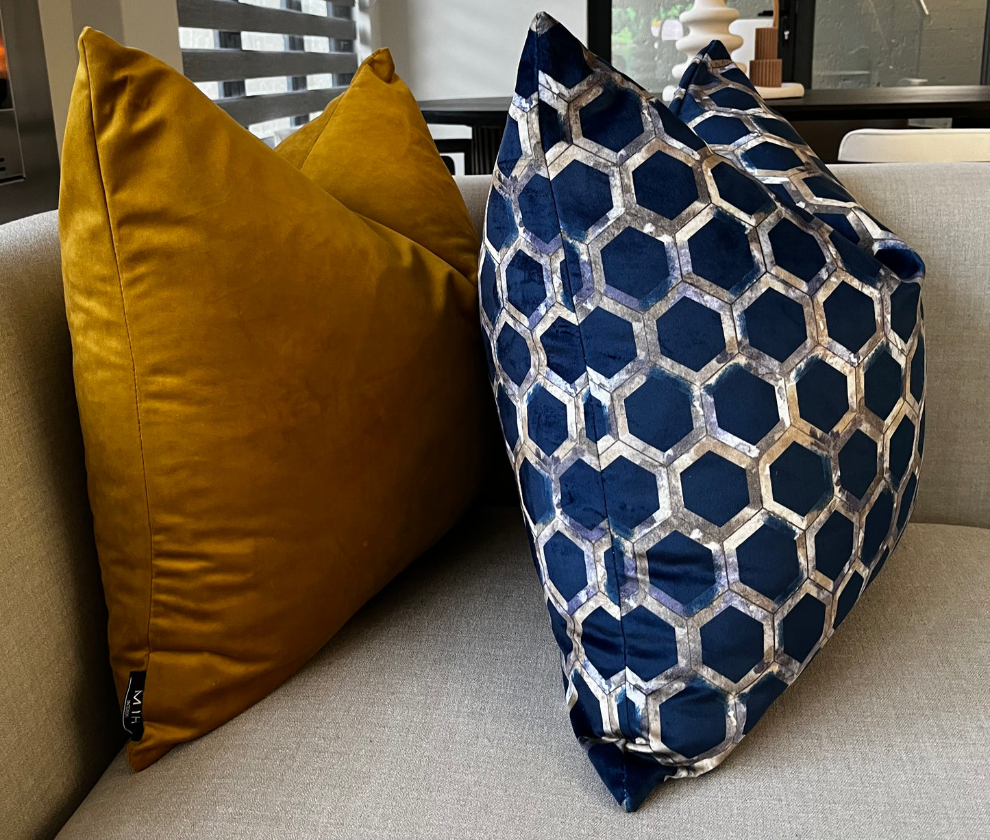 Honeycomb Print Scatter Cushion