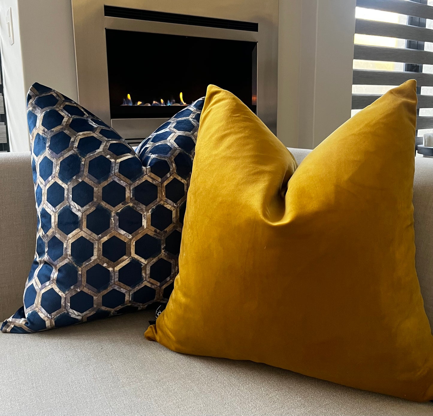 Honeycomb Print Scatter Cushion