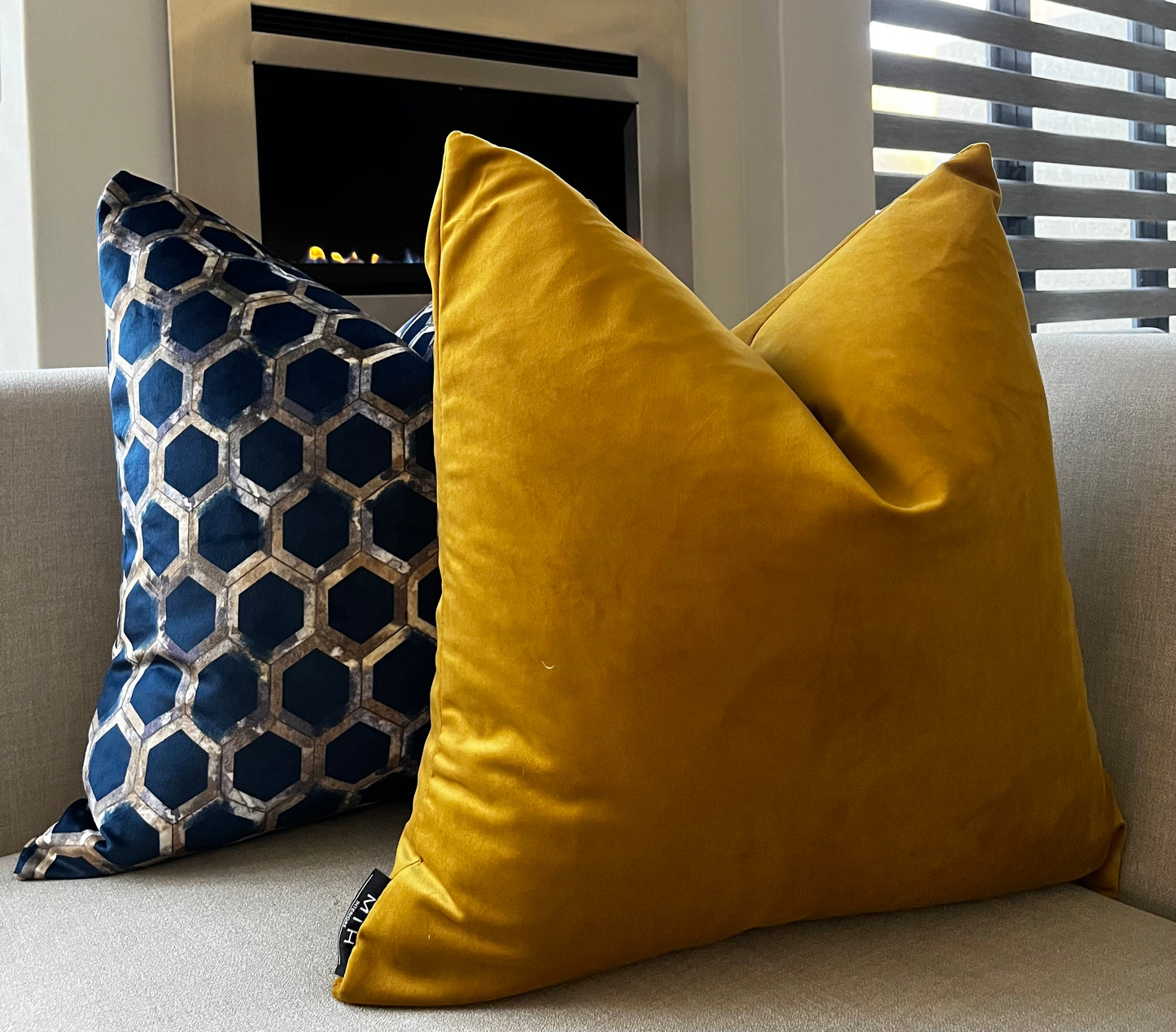 Honeycomb Print Scatter Cushion