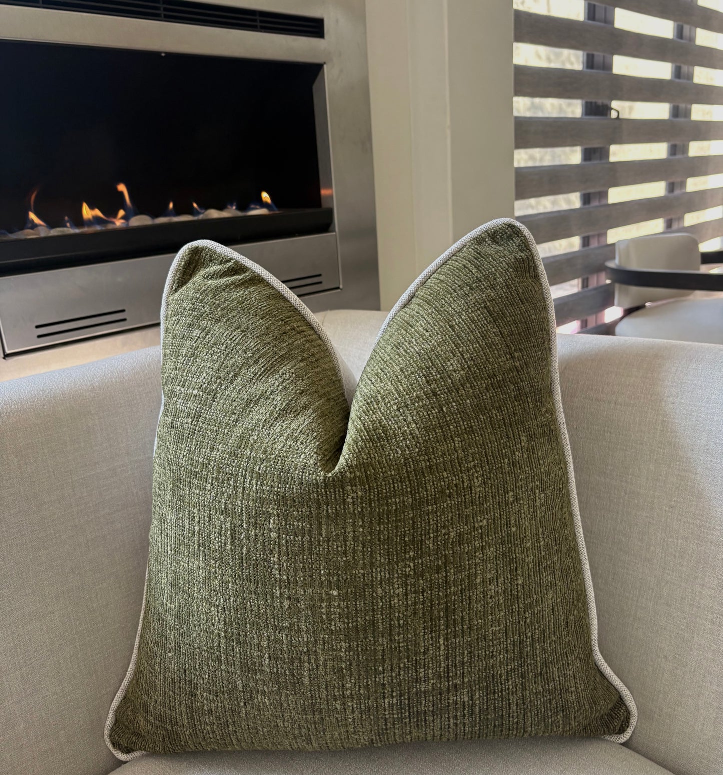 Green & Neutral Double-Sided Luxury Scatter Cushion