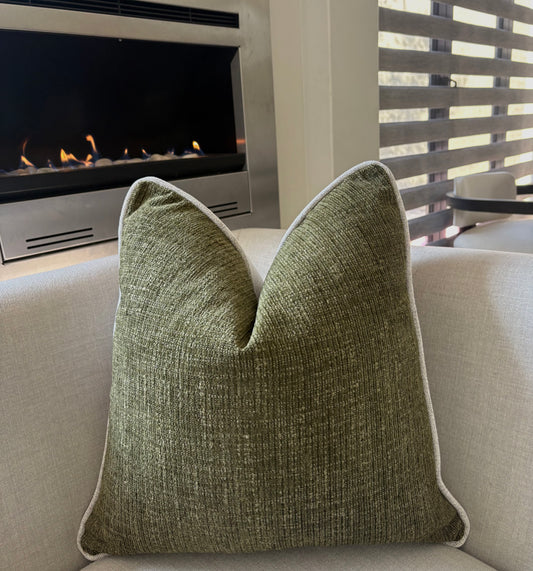 Green & Neutral Double-Sided Luxury Scatter Cushion