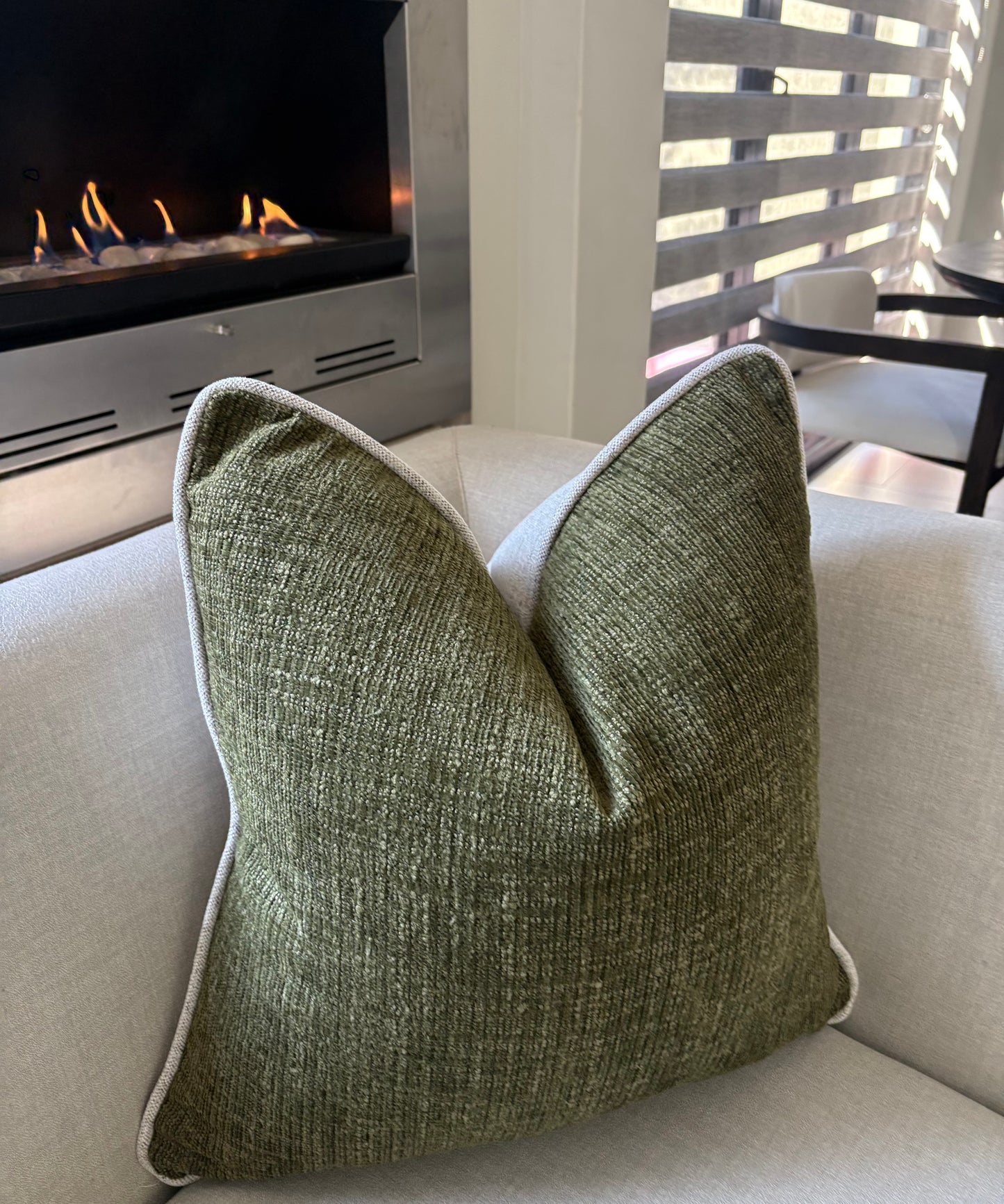 Green & Neutral Double-Sided Luxury Scatter Cushion