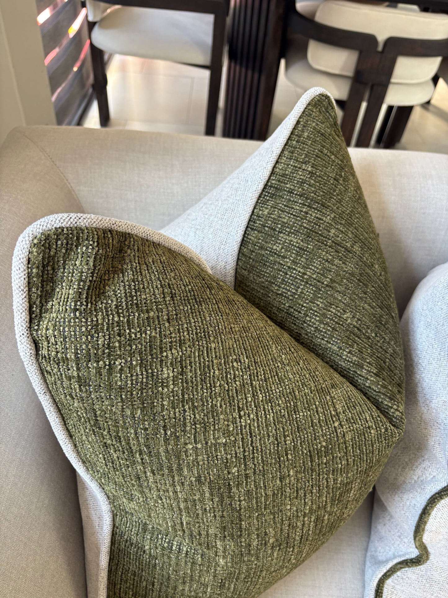 Green & Neutral Double-Sided Luxury Scatter Cushion