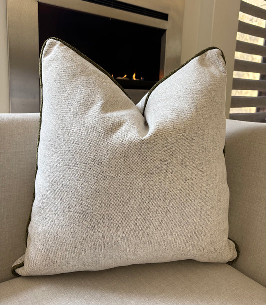 Neutral Piped Luxury Scatter Cushion