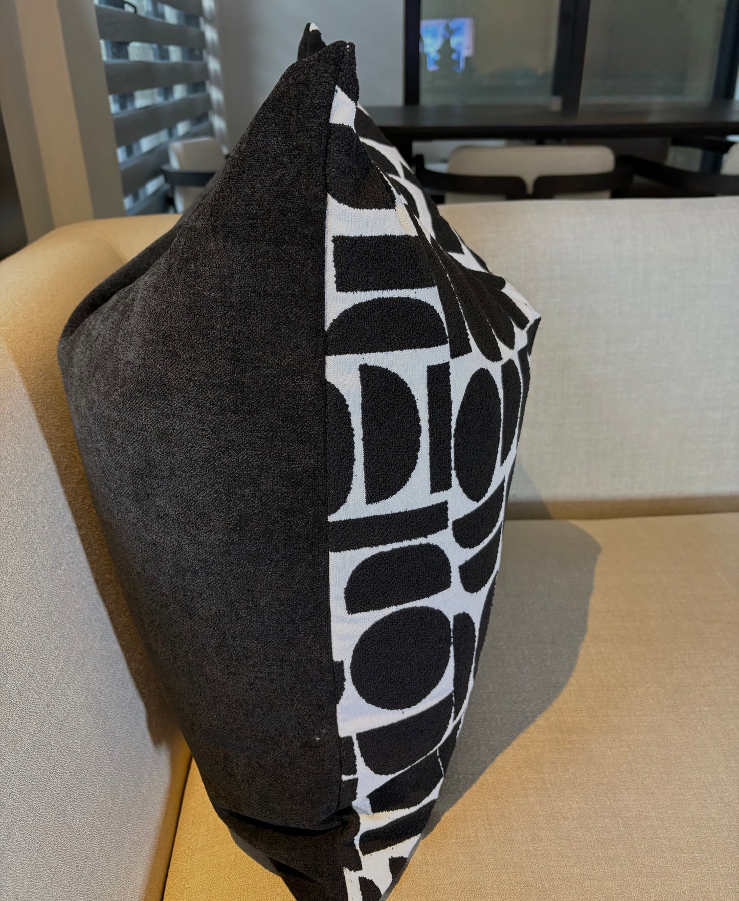 Luxury Black and White Striped Multi-Shaped Print Scatter Cushion