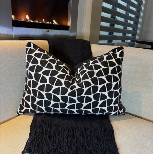 Black and White Shapes Print Scatter Cushion