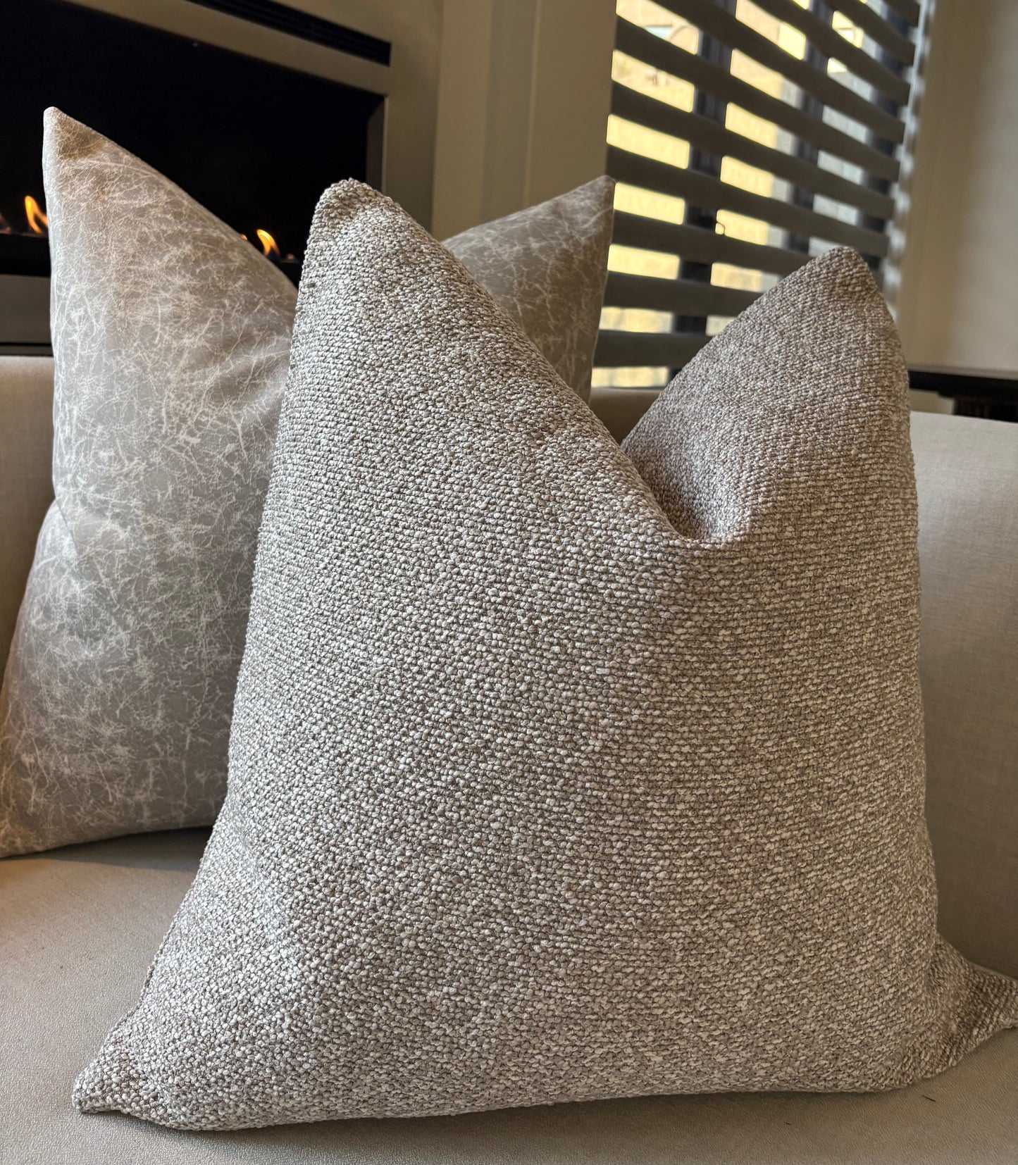 Textured Woven Neutral Scatter Cushion