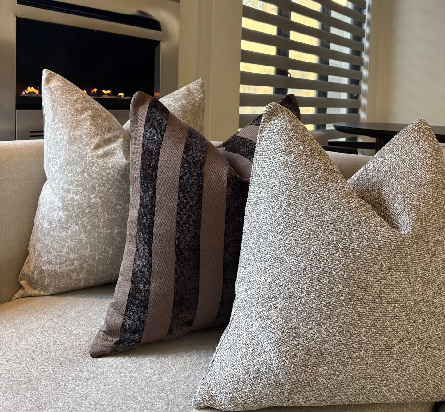 Textured Woven Neutral Scatter Cushion