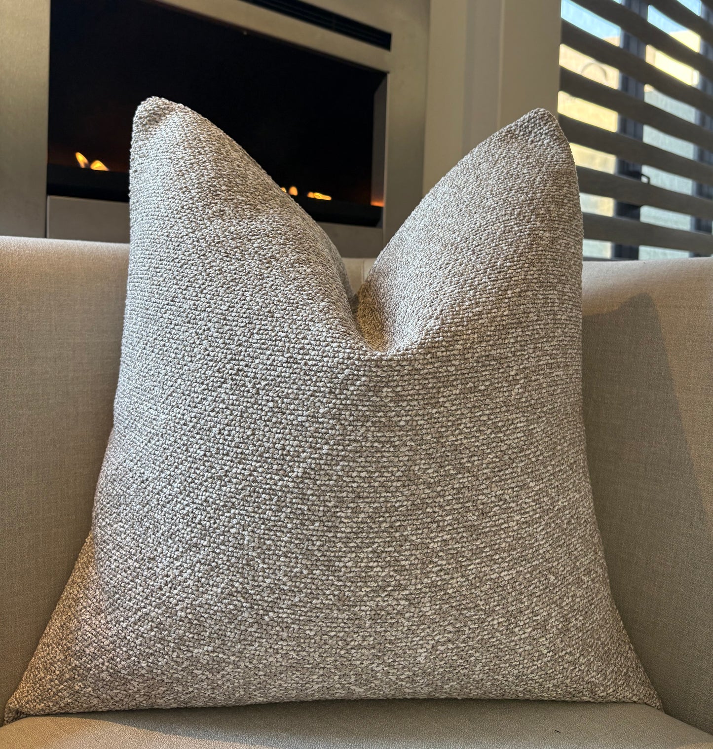 Textured Woven Neutral Scatter Cushion