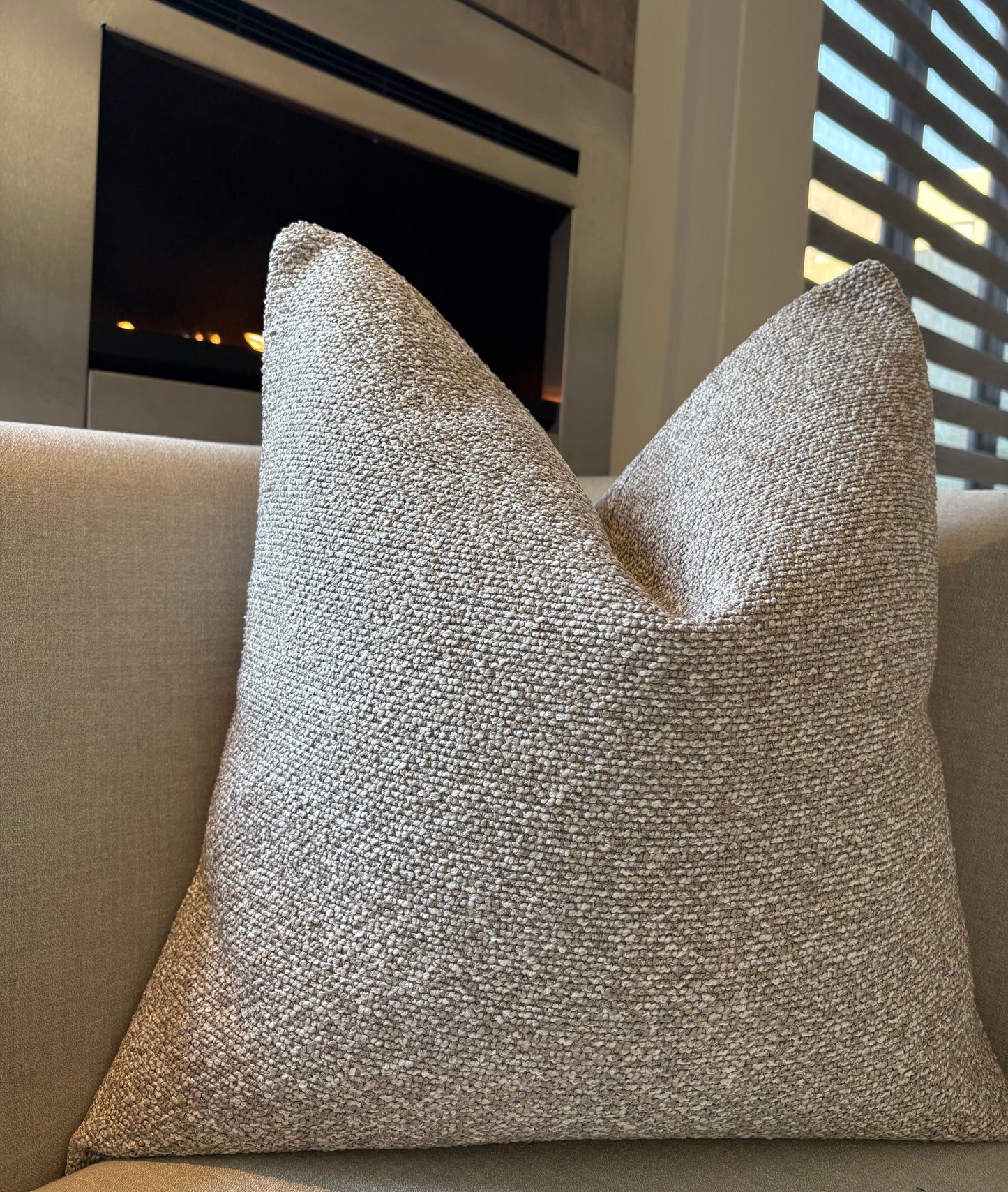 Textured Woven Neutral Scatter Cushion