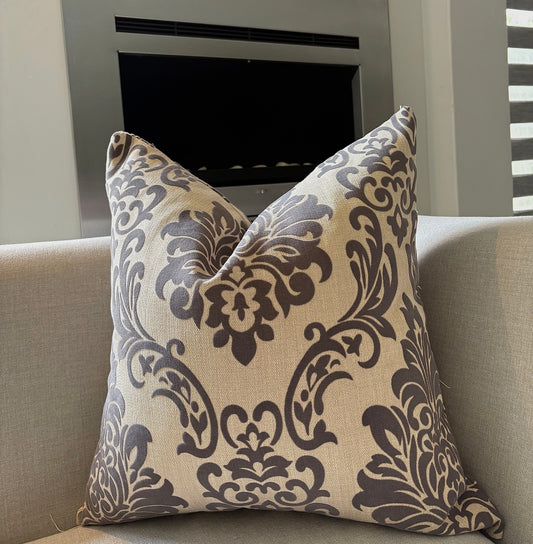 Soft Grey Luxury Print Scatter Cushion