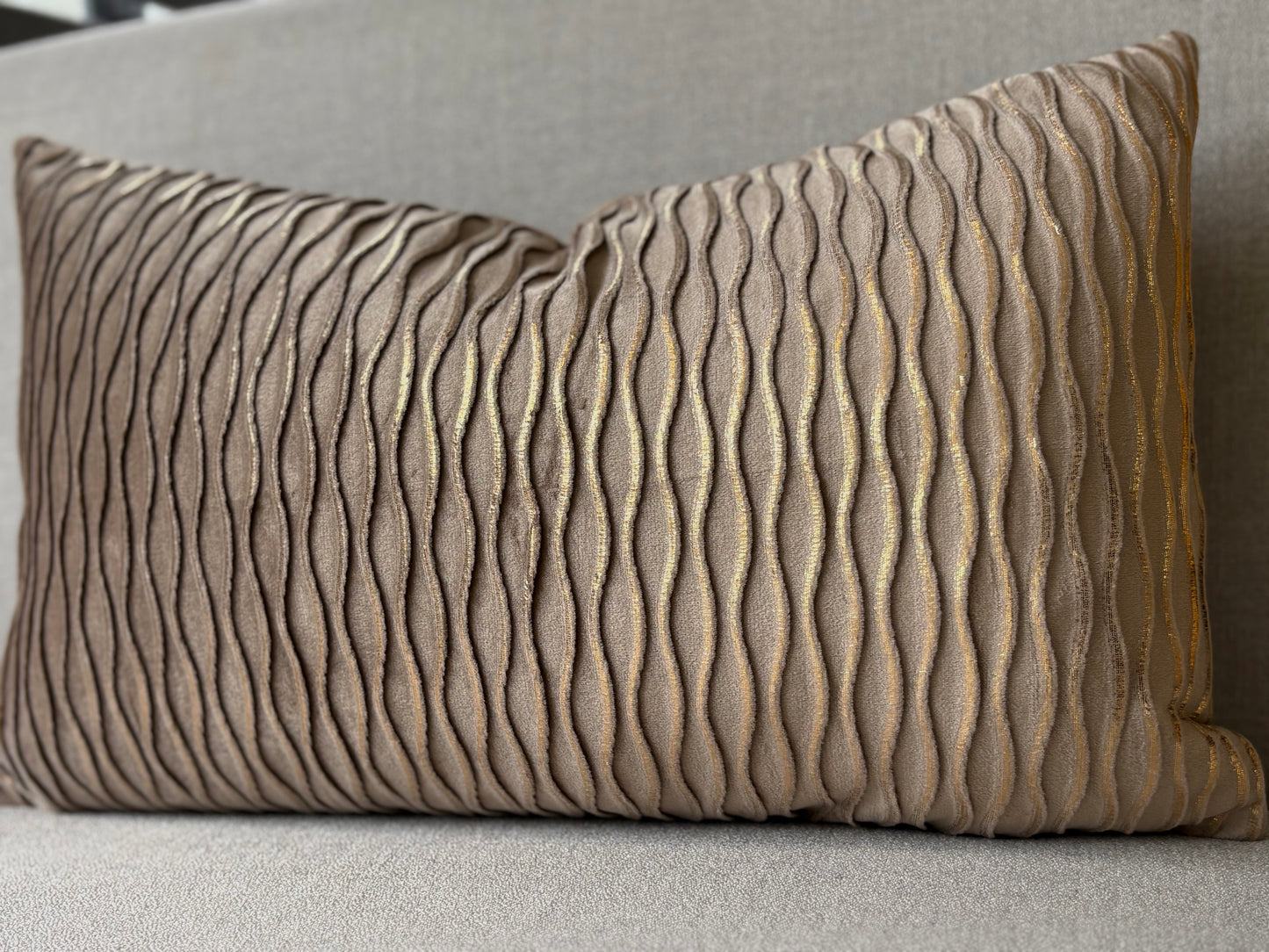 Premium Neutral Soft Gold Decorative Cushion