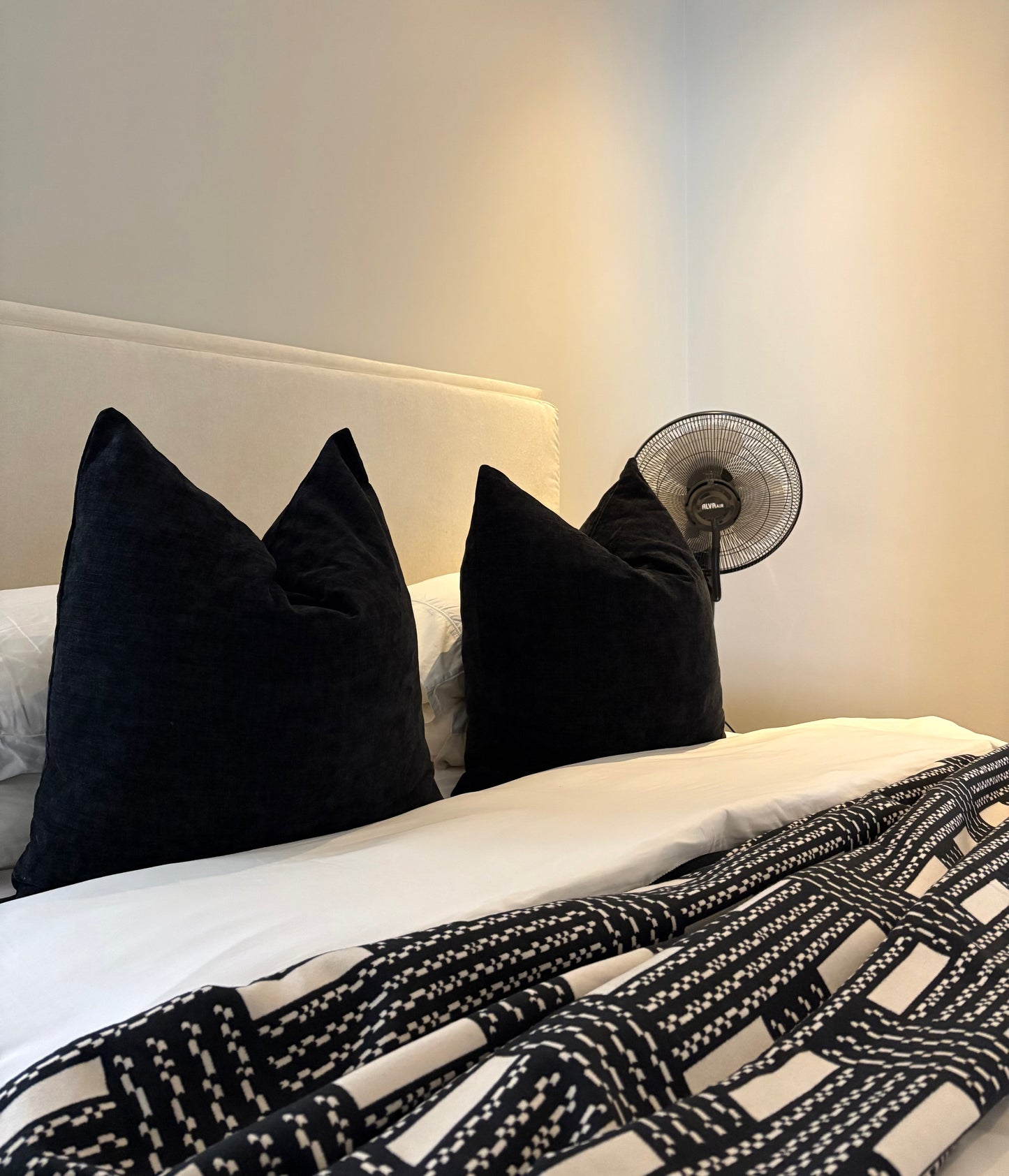 Classic Black Chenille Scatter Cushion