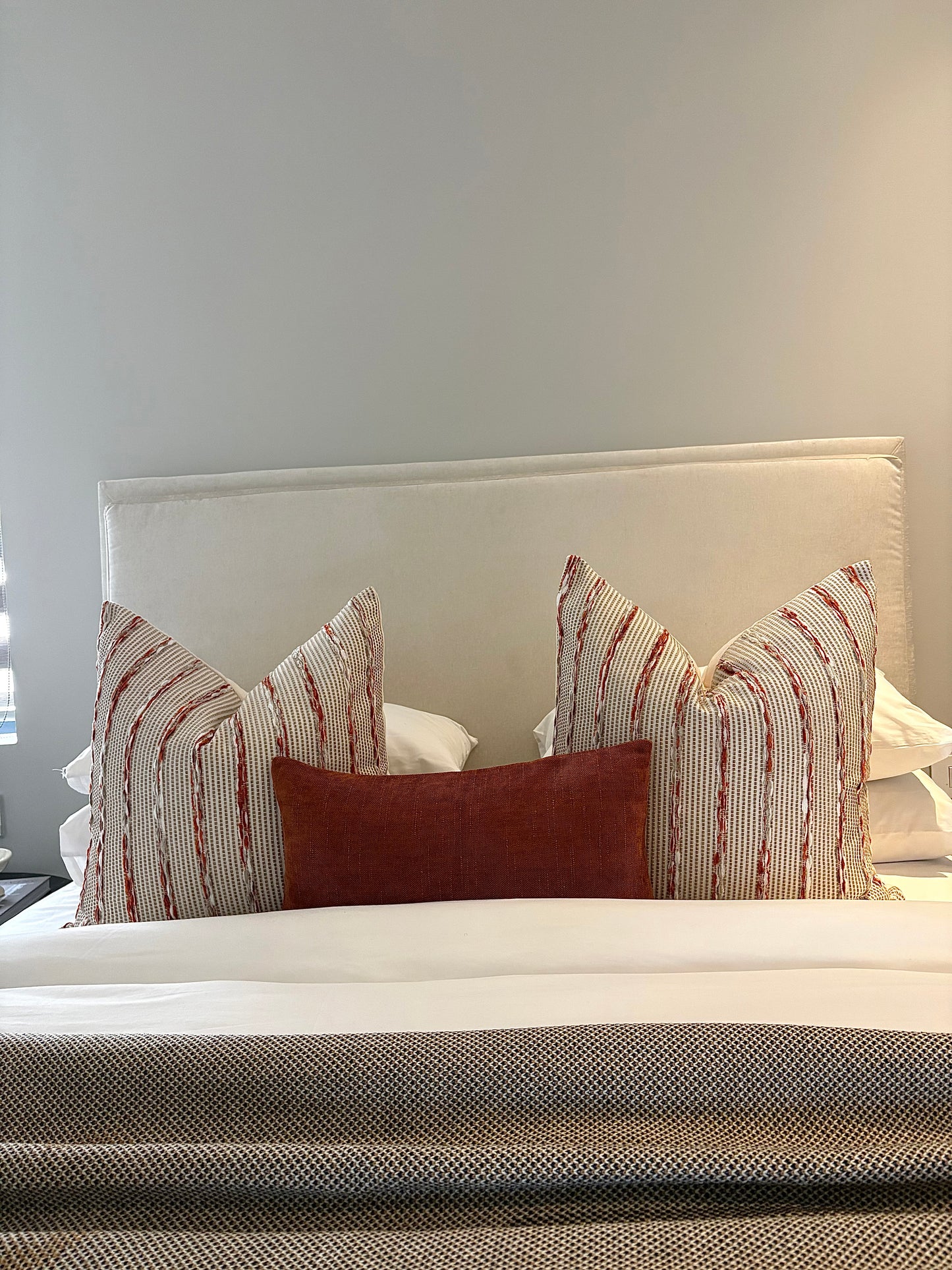 Burnt Orange Chenille Decorative Cushion