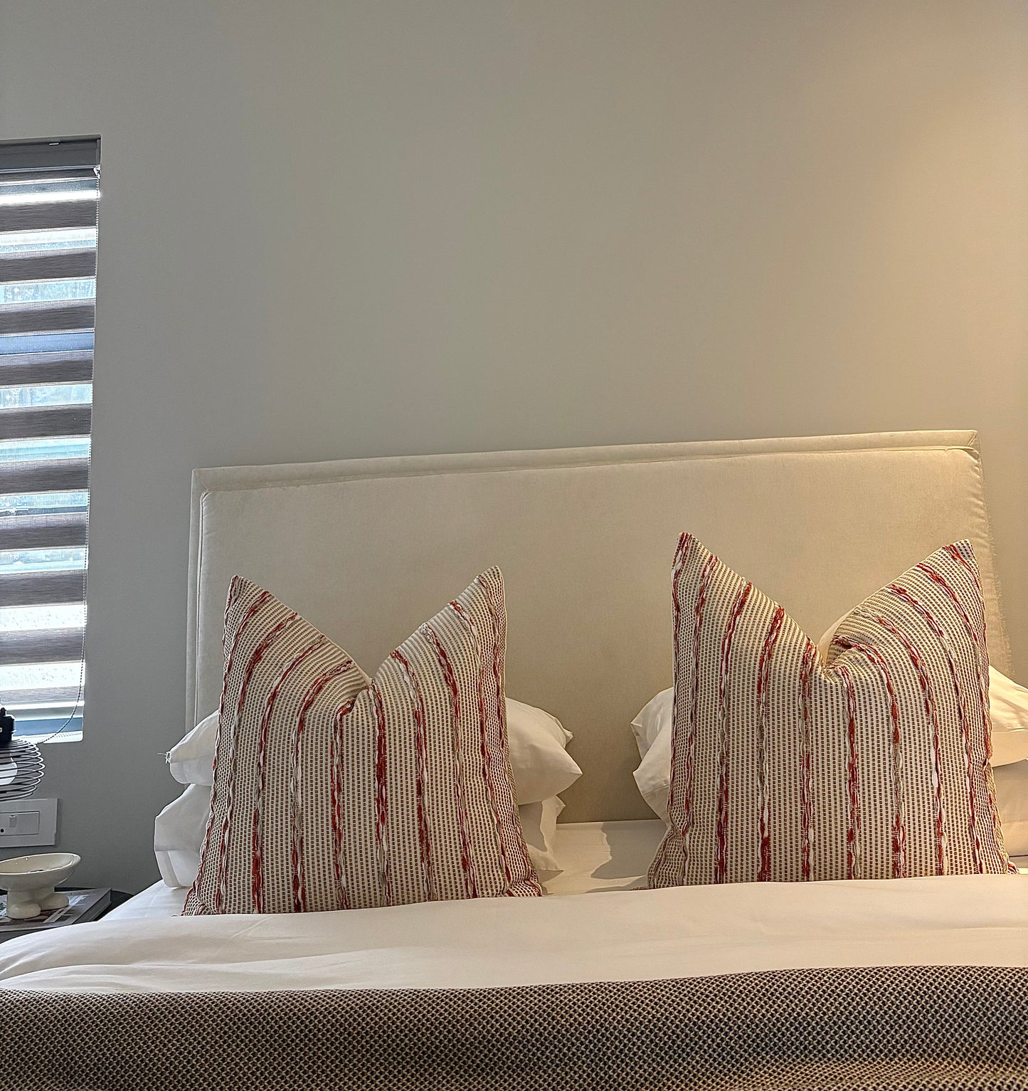 Jacquard Neutral Burnt Print Scatter Cushion