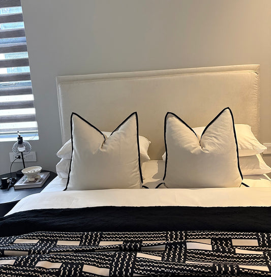 Flat Pipped B&W Scatter Cushion