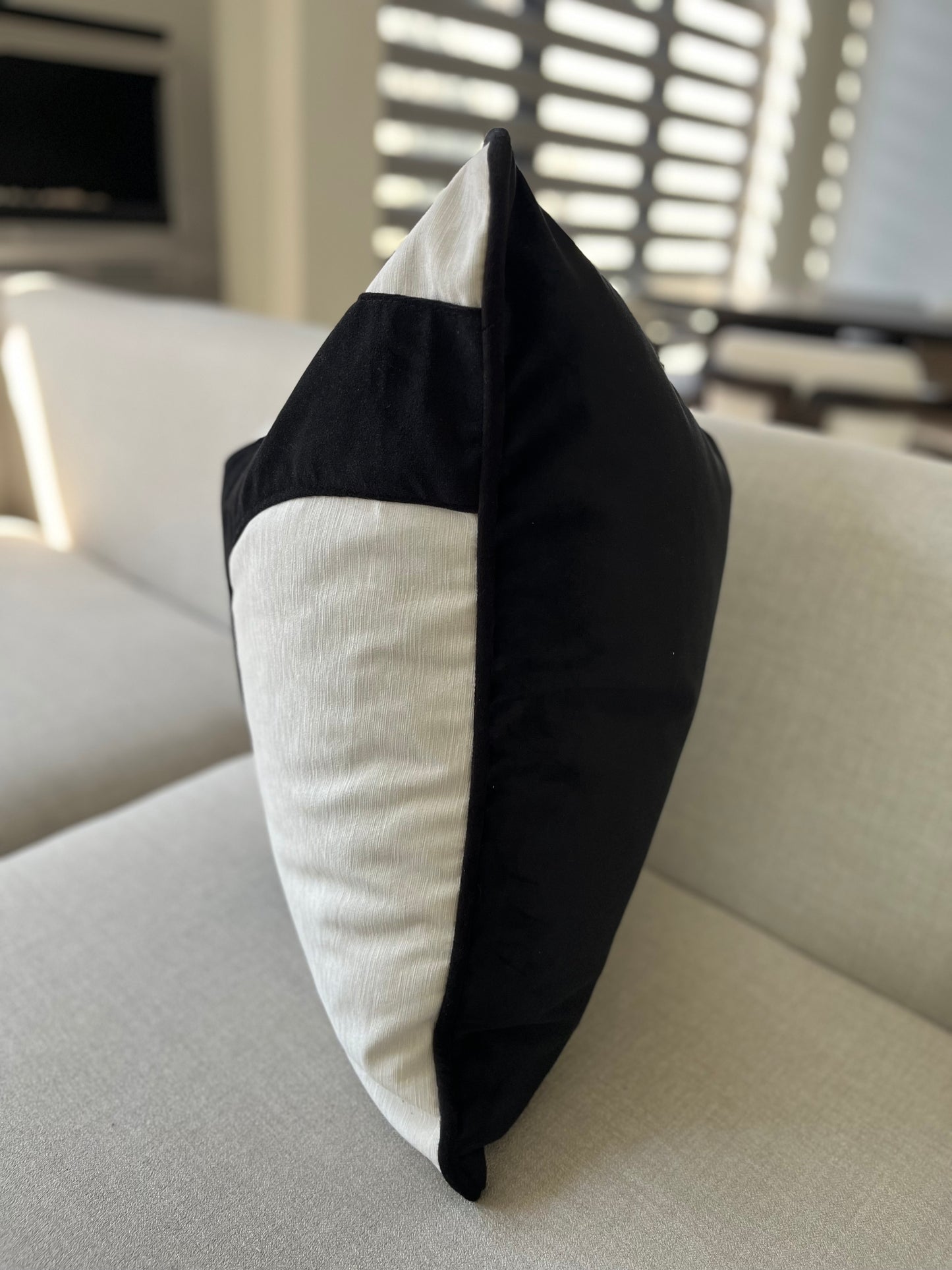 Black and White Lined Scatter Cushion